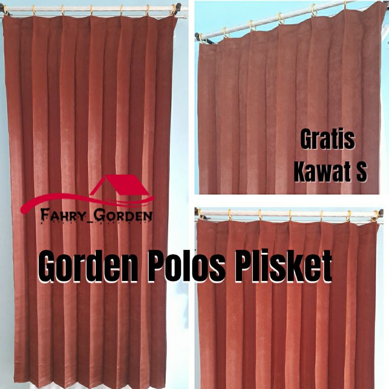 Gorden Plisket Polos / Gorden Polos simpel / Gorden Jendela / Gorden Pintu