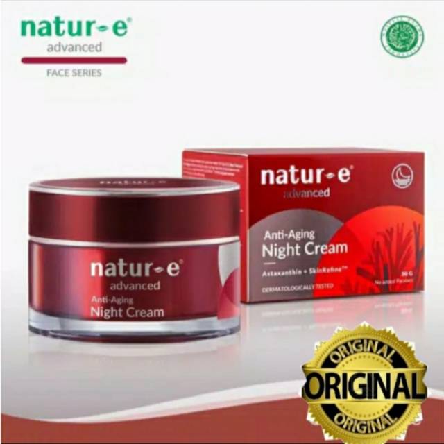 NATUR E ADVANCED ANTI AGING NIGHT CREAM/KRIM MALAM 30 G - ORI 100%