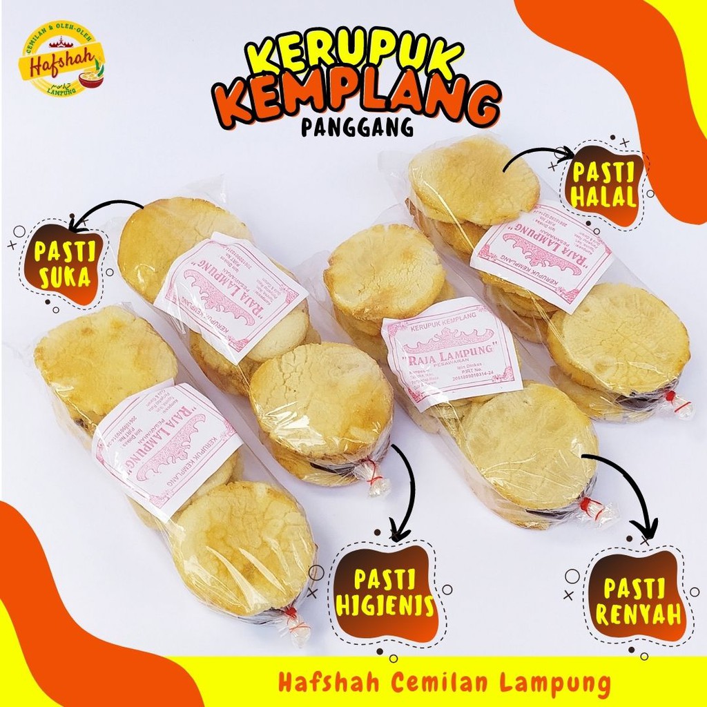 

Tradisional Food Kerupuk Kemplang Panggang Cemilan Jajanan Jadul Produk UMKM Indonesia