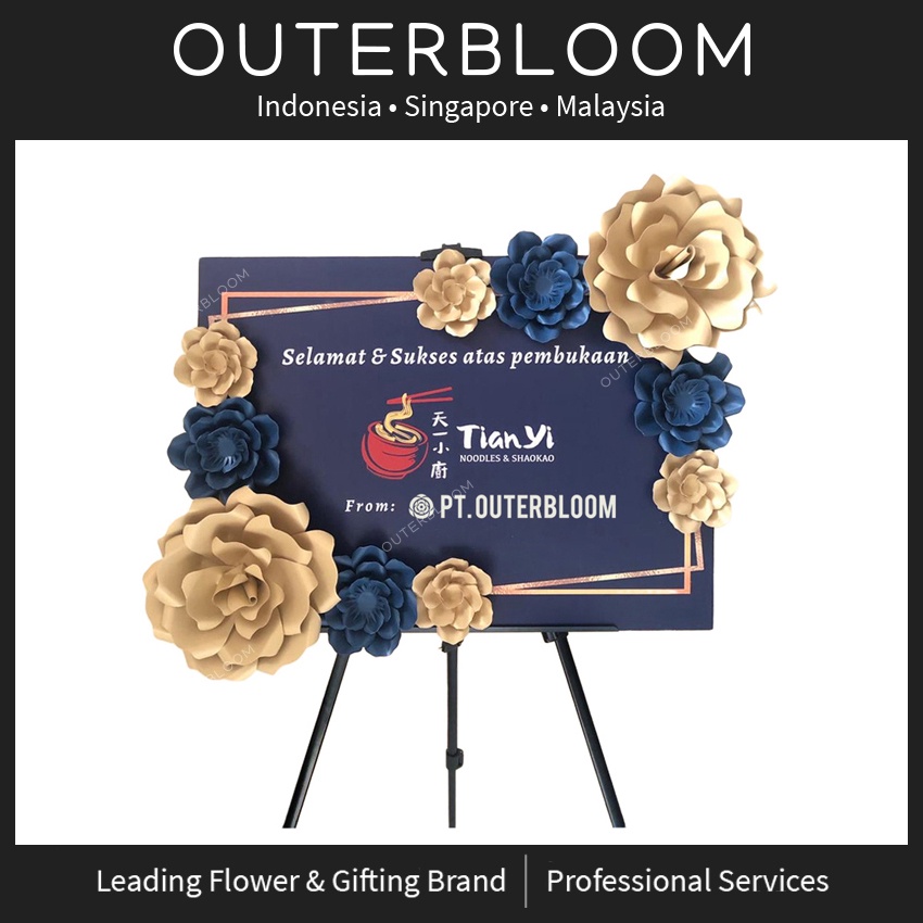 Papan Bunga Kertas - Outerbloom Oberon Paper Flower Board