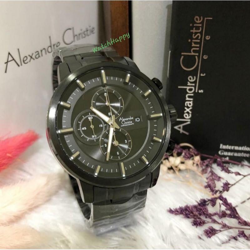 Alexandre Christie AC 6323 MC AC6323 MC 6323MC 6323 MC Mens Watch Sports Full Black 100% Original