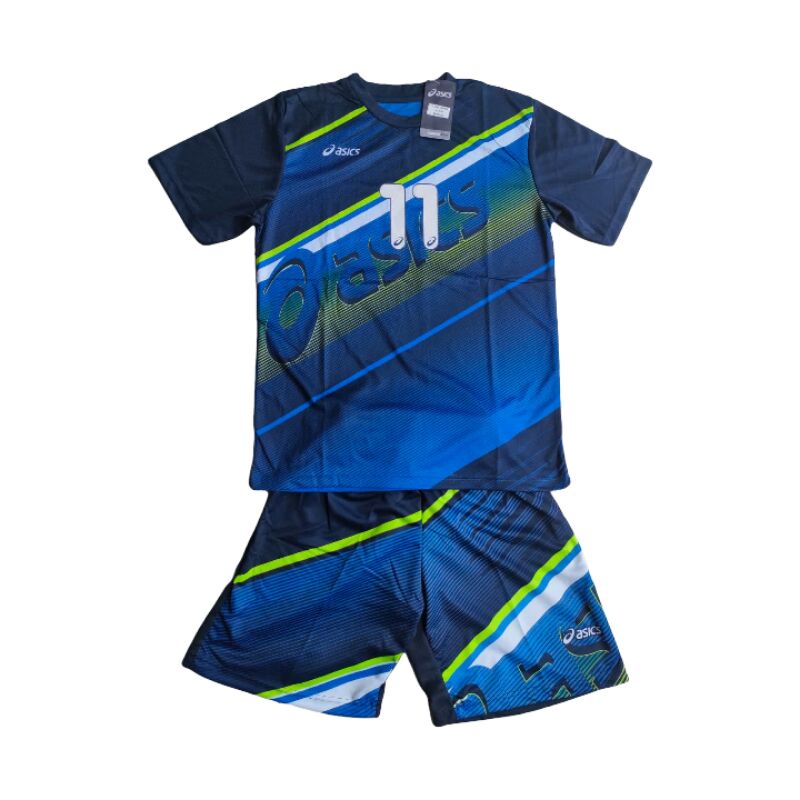 Kostum Jersey Setelan Team Voli Asics Lengkap dgn nomor dada & punggung seri 1-12