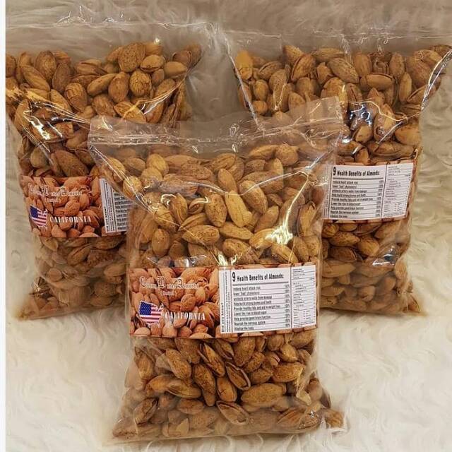 

Kacang Almond Organic inshell -Roasted Booster Asi Almond