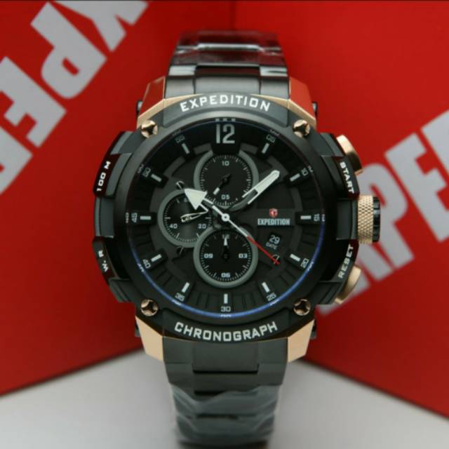 Expedition E6781 Black Rosegold Pria | Expedition 6781 Bergaransi