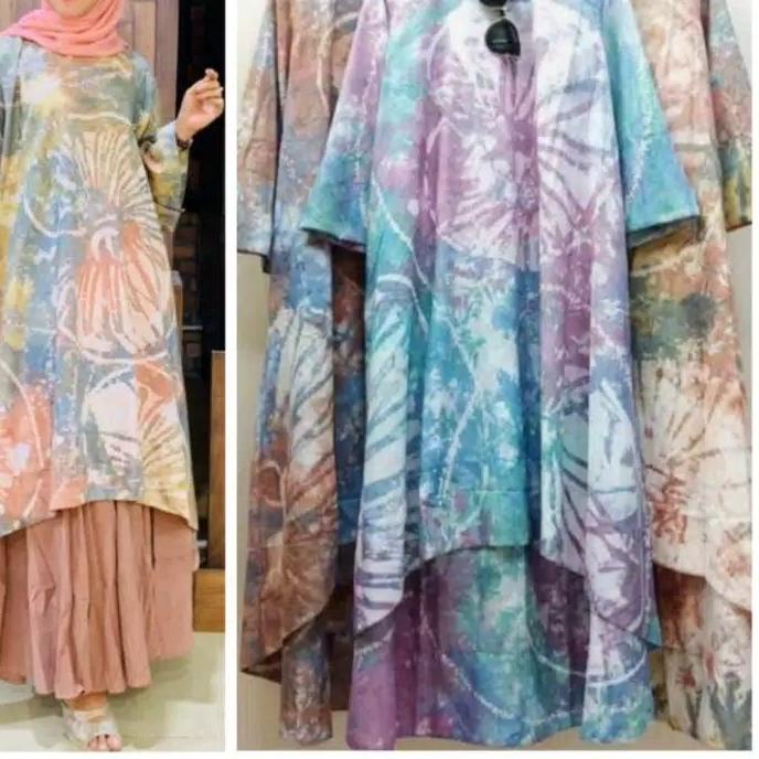 ♝ tunik tie dye cantika teratai katun mikro / tunik terbaru / tunik / fashion muslim ☉