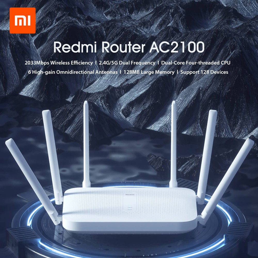 Xiaomi Redmi WiFi Router Gigabit AC2100 2033Mbps 6 High Gain Antenna