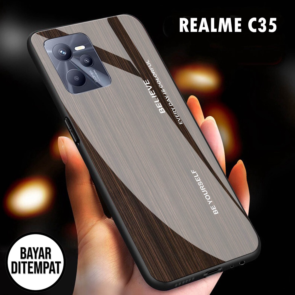 Softcase Glass [S90] REALME C35 - casing pelindung - REALME C35 - pelindung handphone - REALME C35
