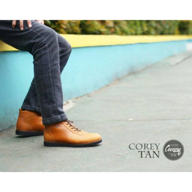 SEPATU BOOT KULIT CEVANY COREY ORIGINAL