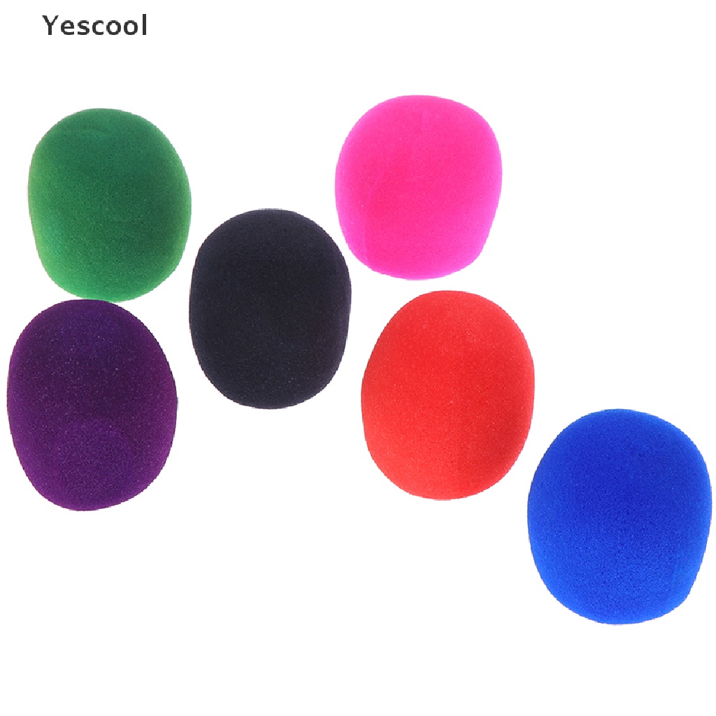 Yescool 5pcs Cover Spons Busa Cover Microphoneheadset Untuk Rekaman