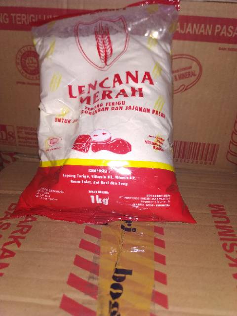 

RK60 Terigu Econopack Kemasan 1kg -Segitiga Biru-Lencana Merah- Per Dus (12 Pcs)