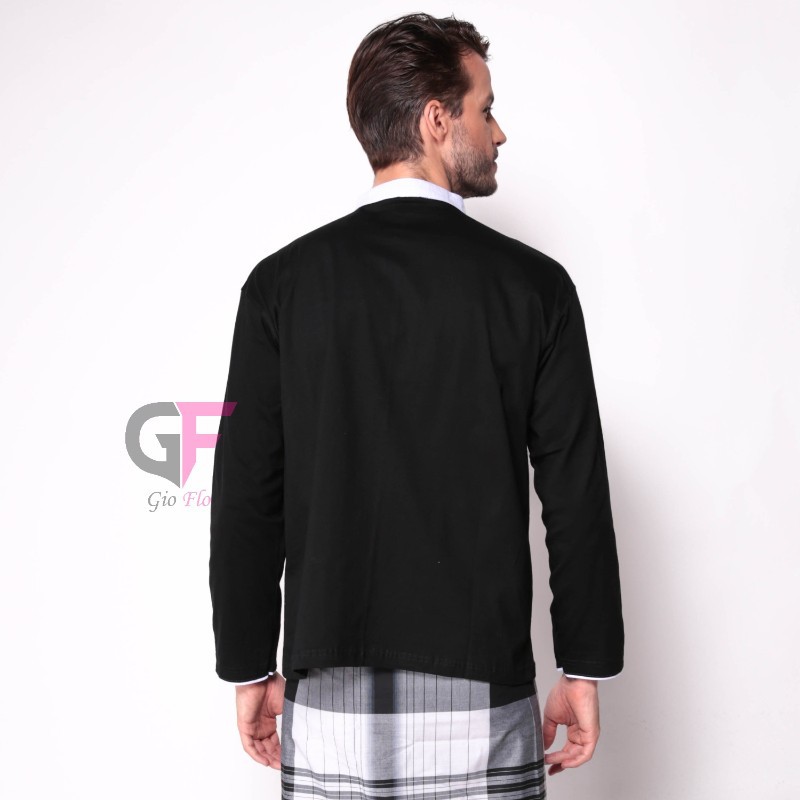 GIOFLO Kemeja Koko Muslim Pria Modern Hitam / KKL 65