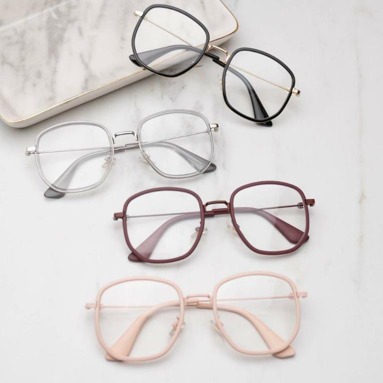 FRAME KACAMATA WANITA GC KOTAK 0459 ( PAKET FRAME + PHOTOCROMIC ) KACAMATA MINUS / ANTI RADIASI G1M6