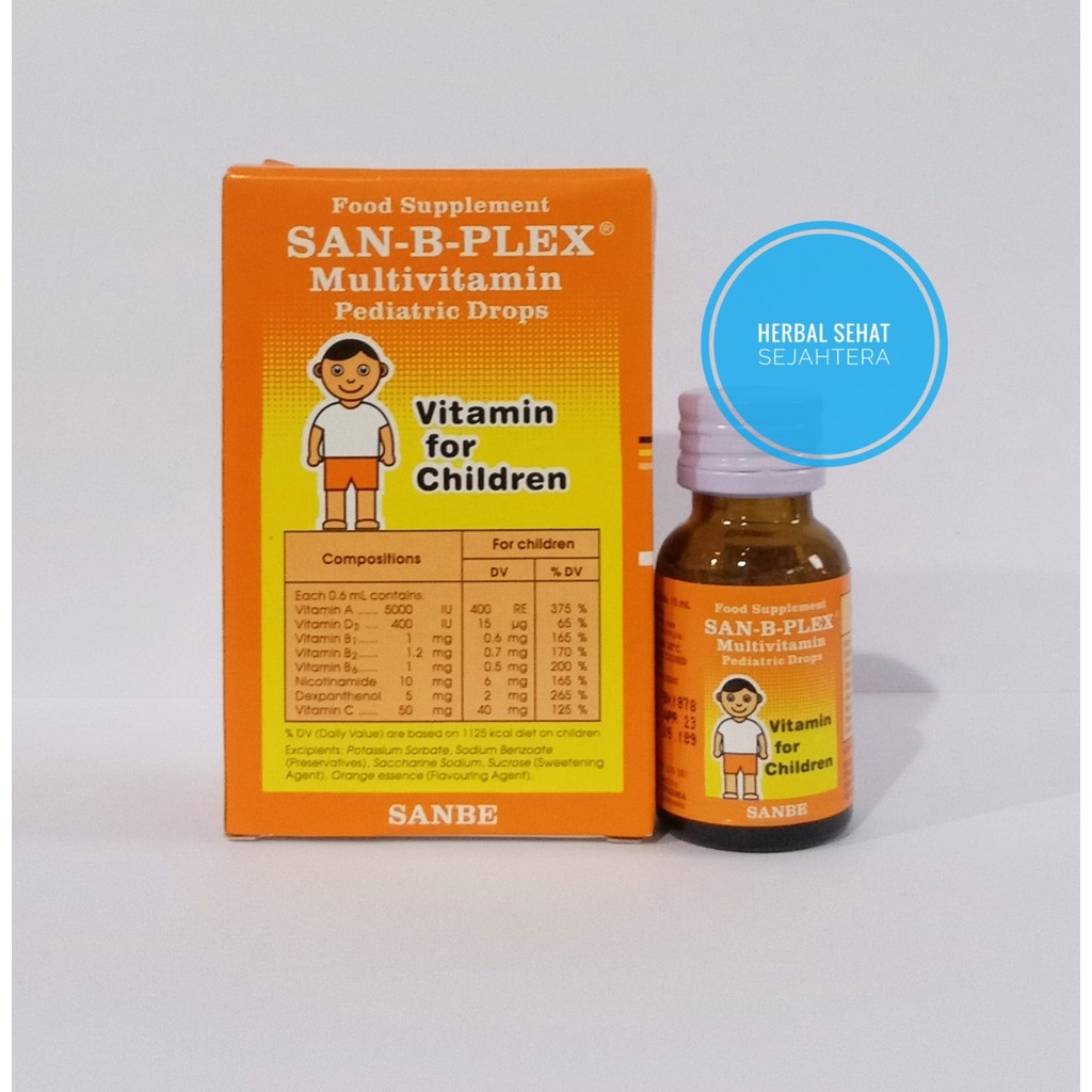 SAN-B-PLEX DROP San-B-Plex Drops 15 ml-memenuhi kebutuhan vitamin bayi & anak - Sanbe Farma