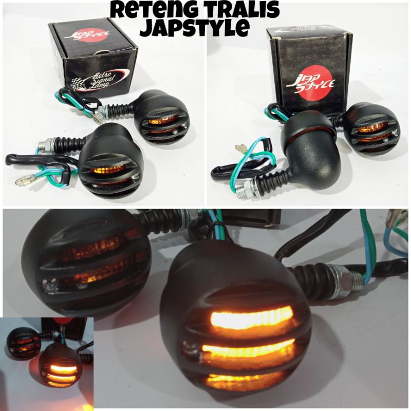 LAMPU SEIN TRALIS RETENG TRALIS HITAM CB JAPSTYLE SEIN GRILL HARLEY CLASSIC JAPSTYLE
