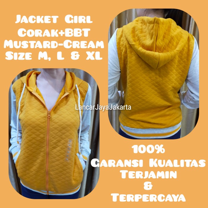 Jaket Hoodie Girl Remaja Wanita Motor Sporty Korea Berkualitas Murah - S Cuci Gudang