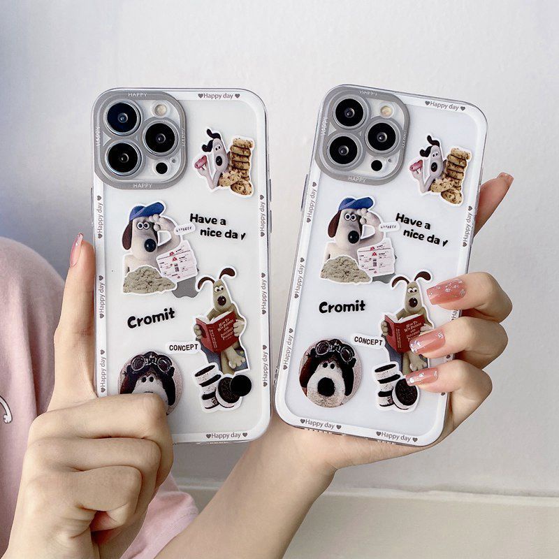 Funny Cute Dog Soft Case iP iPhone 11 12 13 Pro Max 6 6S 7 8 + Plus X XR SE 2020 XS Max Casing