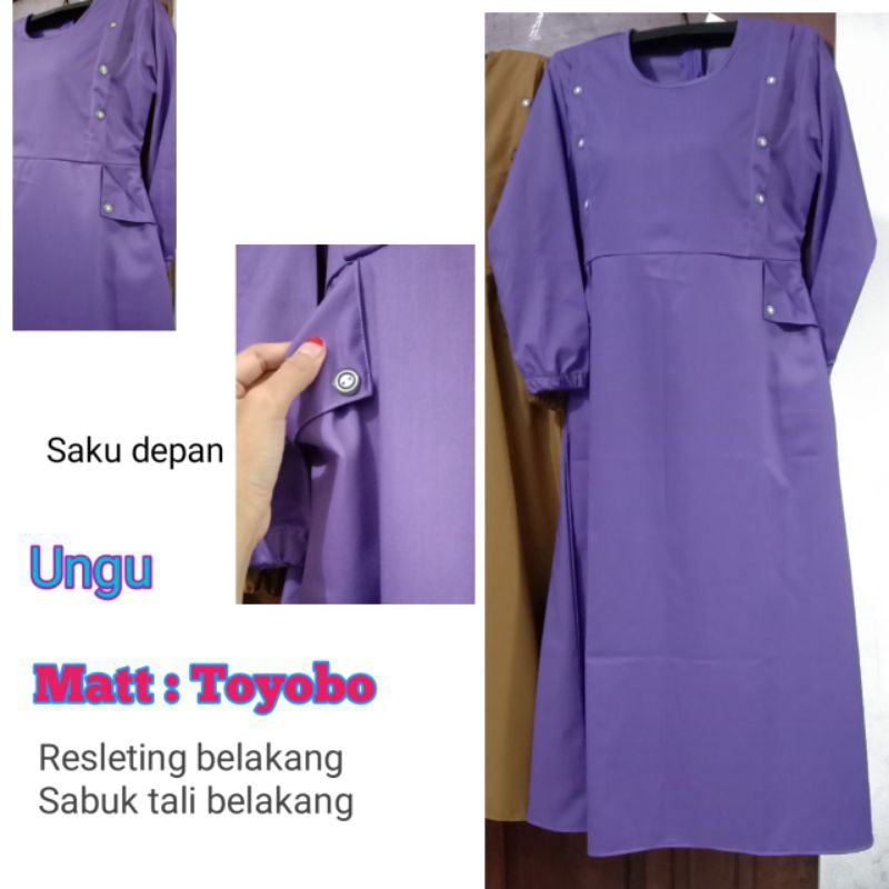 Gamis Toyobo Saku Kancing