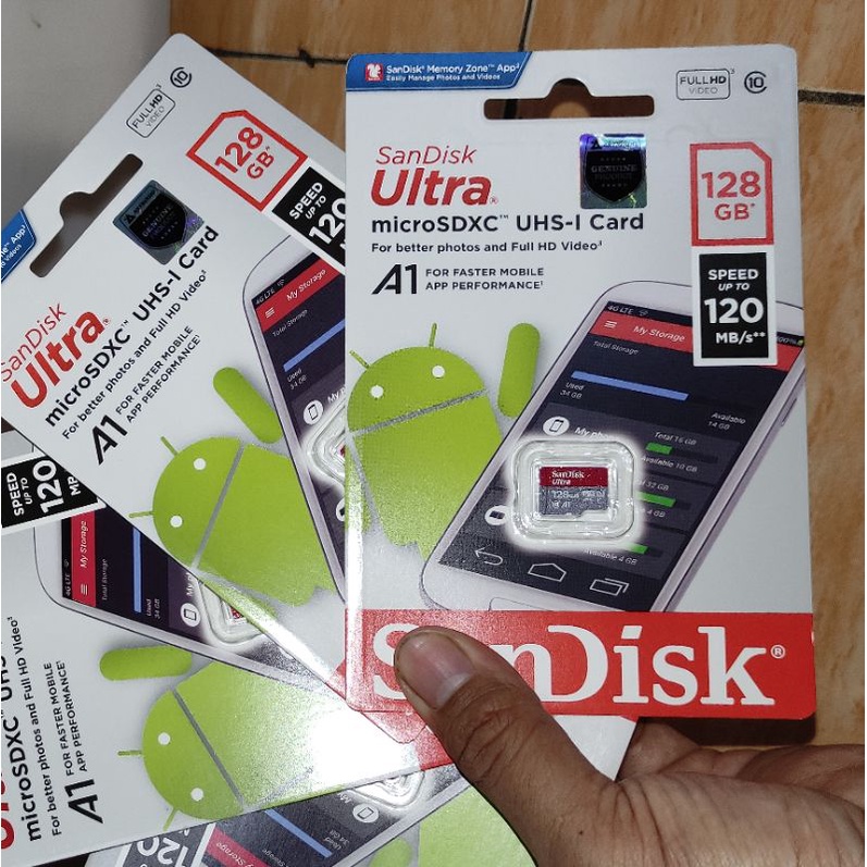 SanDisk Ultra MicroSDXC™ UHS-I A1 128GB up to 120Mbps - Garansi Resmi