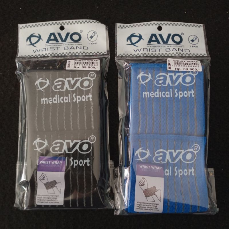 Wrist Warp Avo Original Wristape Ikat Deker Pergelangan Tangan Sepak Bola Futsal Volly Badminton Dll
