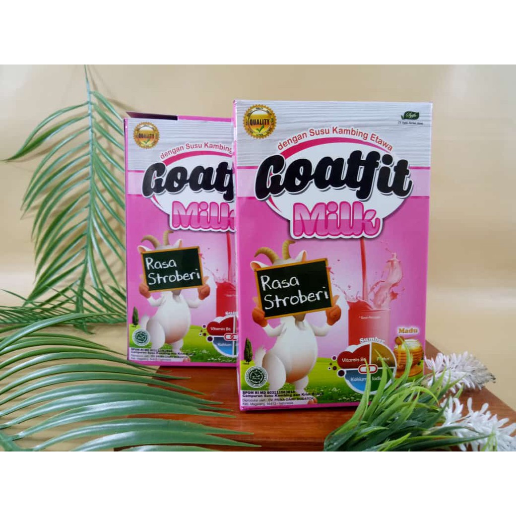 

SUSU KAMBING ETAWA BUBUK GOATFIT RASA STROBERI GOARTFIT MILK SUSU KAMBING ASLI SYIFA 200 GR BISA COD