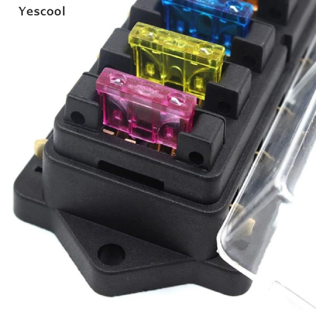 Yescool Kotak Holder Sekring Gepeng Standar ATO 6 Arah DC 12V / 24V Untuk Mobil