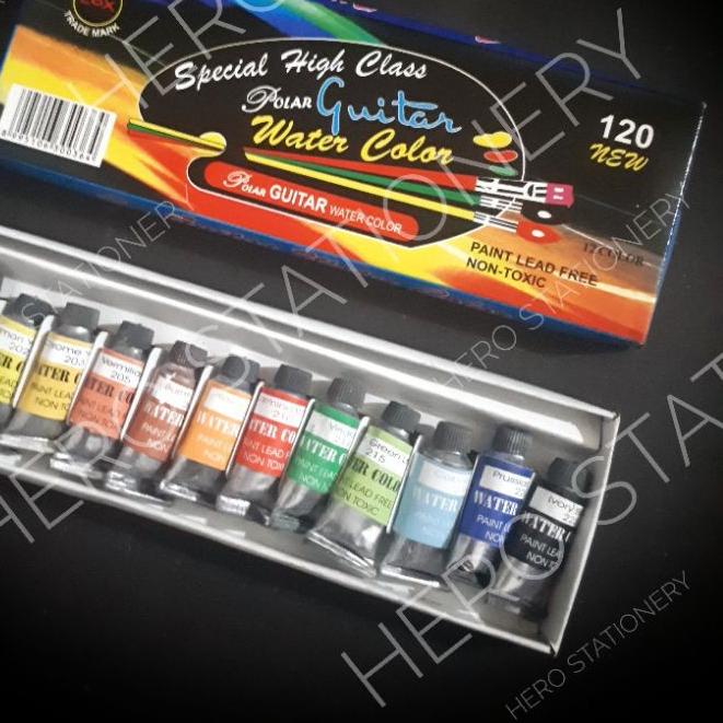 

[EC61D] @ .Cat air polar guitar water color set 12 warna,.,!!