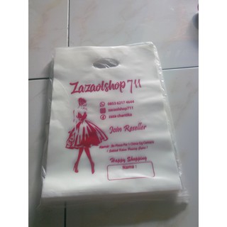  kantong plastik sablon  CUSTOM Kantong  plastik  olshop 