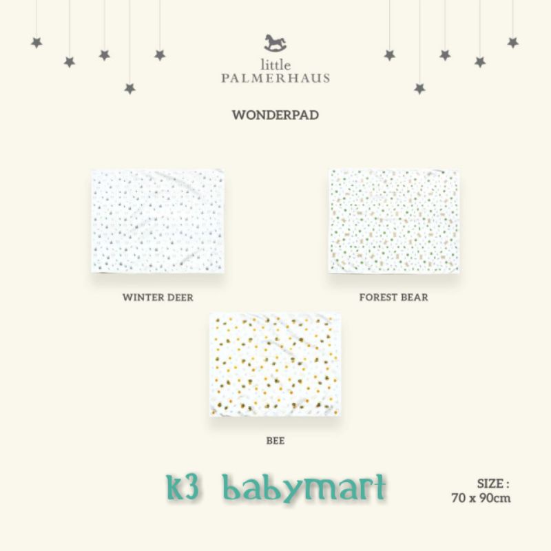 Wonderpad Little Palmerhaus perlak bayi alas ompol waterproof anti air baby bed protector disney