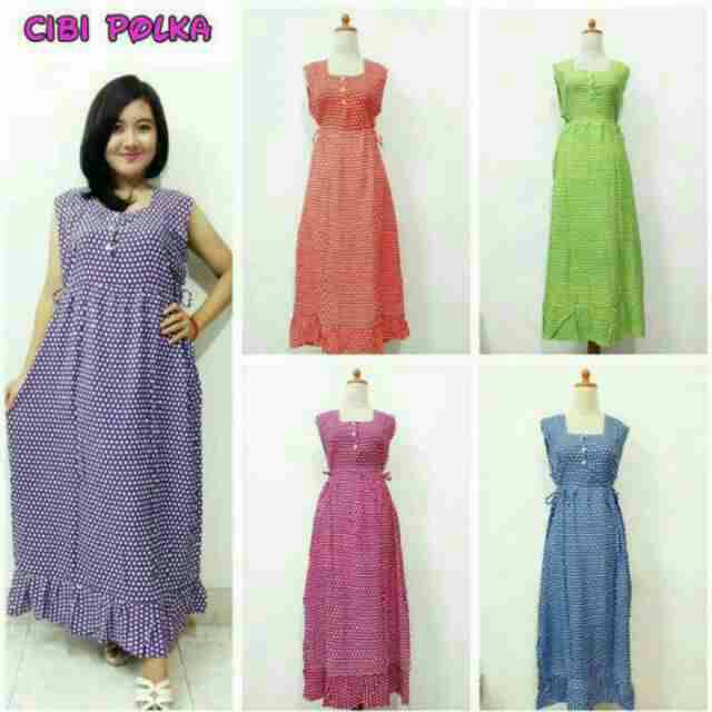 Daster cibi polka daster murah baju tanah abang grosir baju murah baju tidur fashion wanita