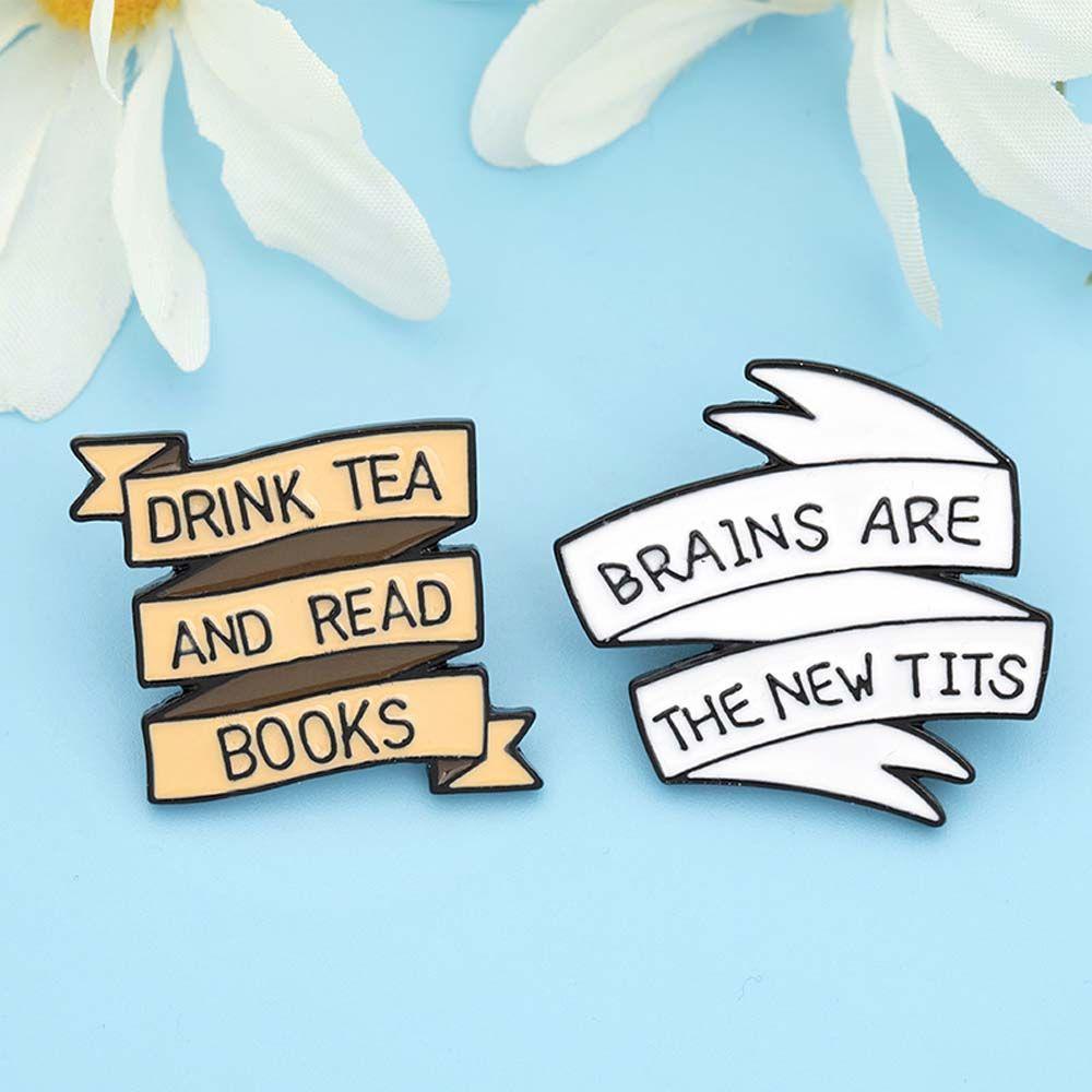 Mxbeauty Lucu Bros Hadiah Untuk Anak-Anak Fashion Minum Teh Perhiasan Aksesoris Kerah Bros Menyenangkan Lencana Pin Enamel Pin
