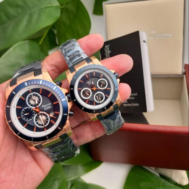 Alexandre christie couple AC 6141 MC blue gold