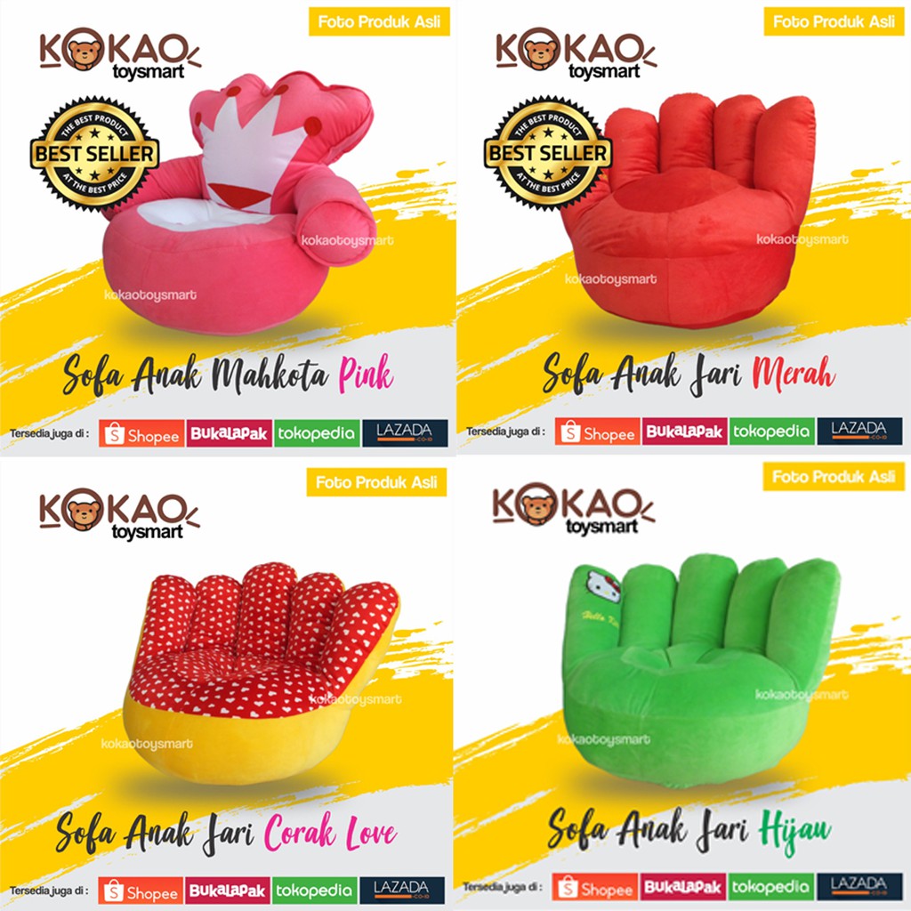 [COD] Sofa Karakter Jari Untuk Anak Comfortable  Bisa Sampai Untuk Orang Dewasa