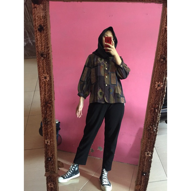 KEMEJA VINTAGE TANGAN BALON | THRIFT SHOP