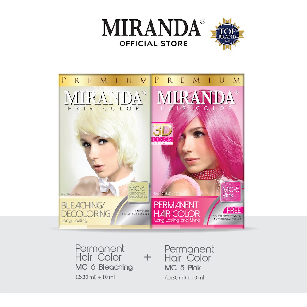 Miranda Paket Rambut MC5 Pink & MC6 Bleaching