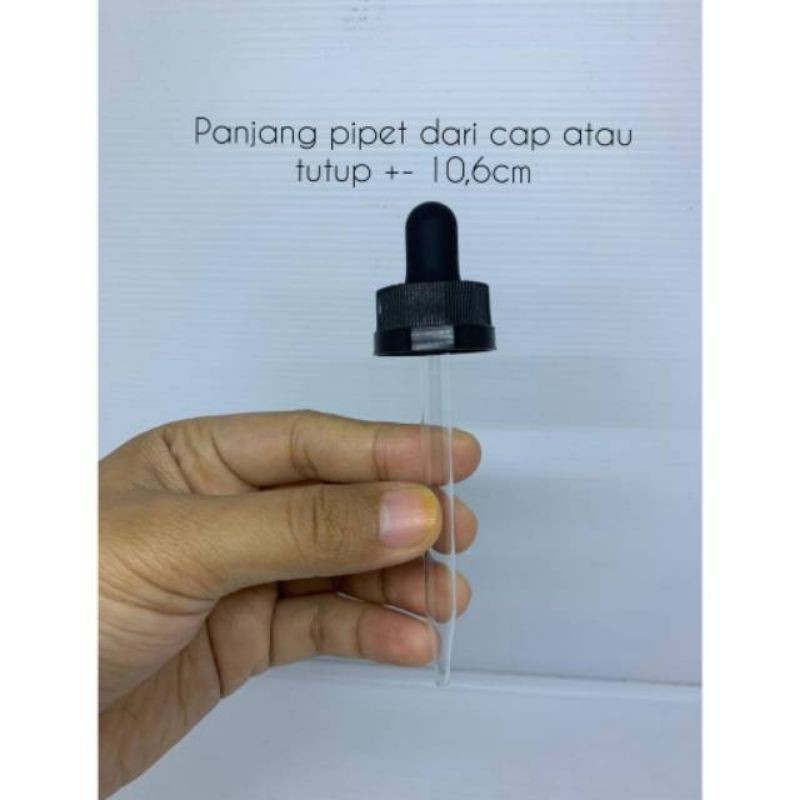 Pipet Kaca 60ml Tutup Pipet Dropper 60ml Pipet Bening Pipet Lancip Minimal Pembelian 10pcs