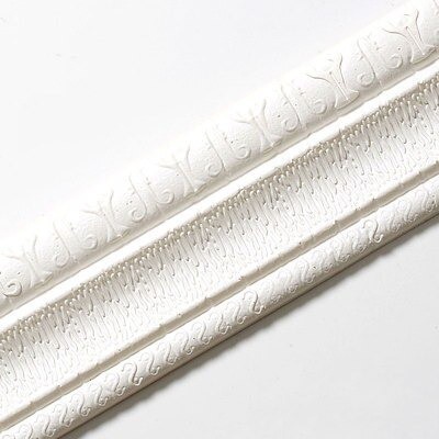 SN-C121 Wall Border List Wallpaper Wallborder Foam 3D Elegan Walpaper List Foam Stiker Dinding-PUTIH MUTIARA