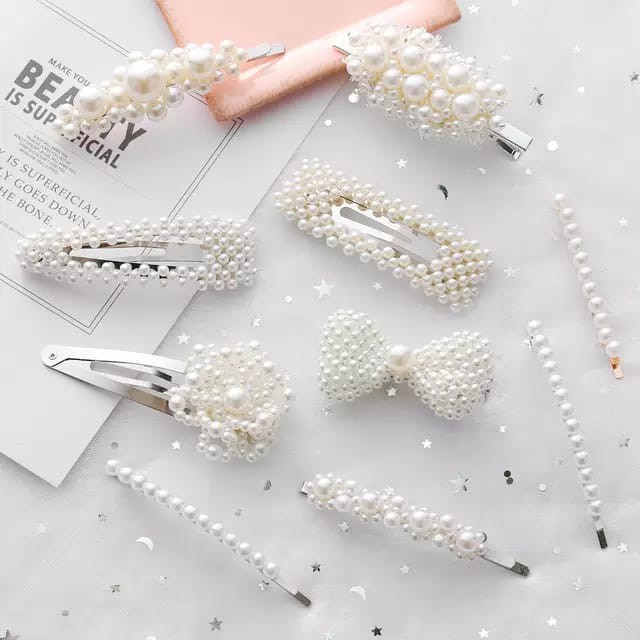 Jepit  Rambut Korea Part 215 / Pearl Hairpin Best Seller / Jepit Rambut Mutiara / Jepitan Wanita BZO