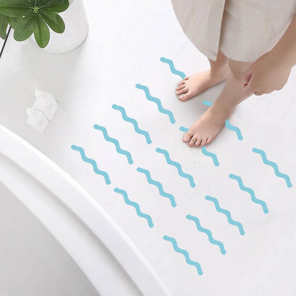 AUGUSTINA Lakban Anti Slip Gesekan Tinggi Karpet PVC Bathtub Untuk Anak Orang Tua Pad Perekat Strip Lantai