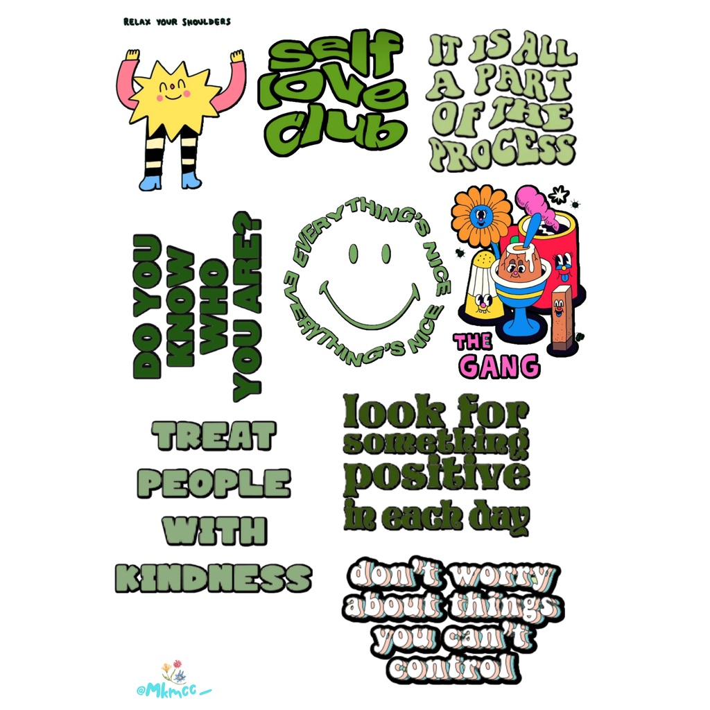 

Positive vibes sticker green edition