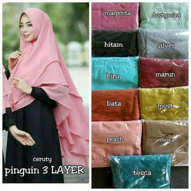 hijab syari 3 layer
