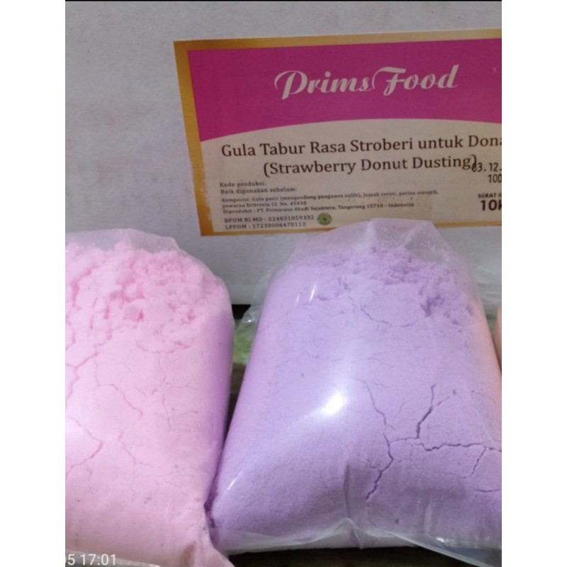 

gula dingin warna 250gr dusting warna pink ungu hijau melon