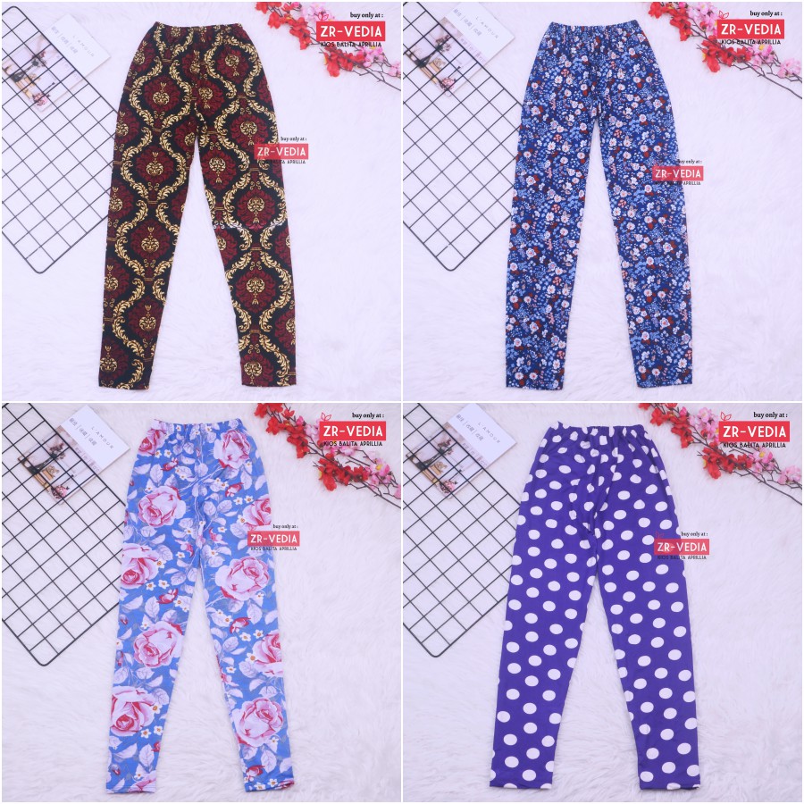 Legging Carlissa Anak 10-12 Tahun Remaja Tanggung / Celana Panjang Leging Salur Murah Perempuan Adem