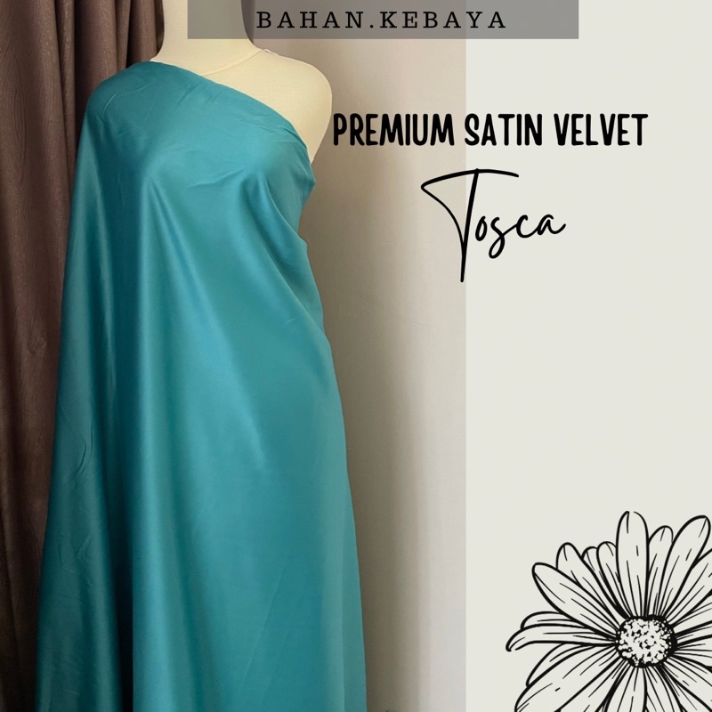 Kain Satin Saten Silk Meteran Velvet Premium Furing Kebaya Bahan Bridesmaid Baground Foto Produk War