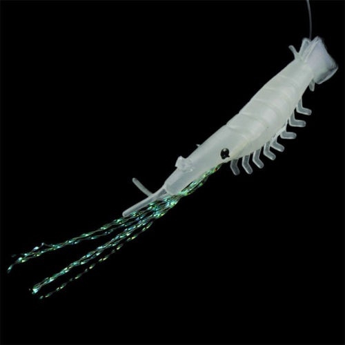 10pcs/2packs Sabiki Soft Rigs Fishing Lure Glow In The Dark Luminous Shrimp Bait False Lure Soft Worn Fake Lure Baits