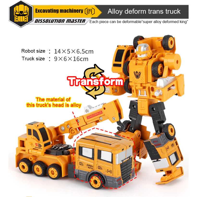 Mainan Anak Laki Laki Cowok Cowo Robot Transformer Truck Truk Transformers Robot Robotan Action Figu