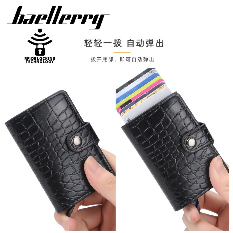BAELLERRY K9132 Dompet Kartu Pria Bahan Kulit PU Leather Premium WATCHKITE WKOS