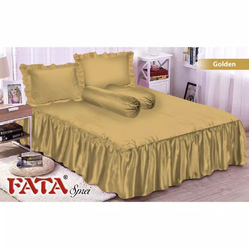 Sprei Rumbai - Fata Sprei Rumbai Polos Warna Golden Ukuran 180x200 & 160x200