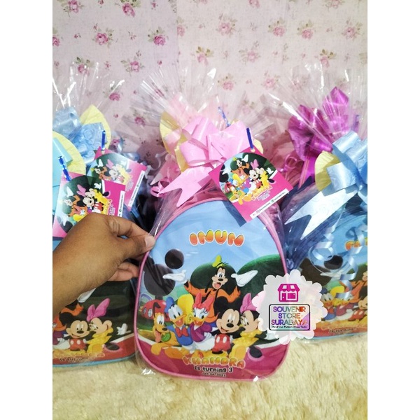 Souvenir Ultah Tas / Eggbag Custom / Tas ransel 3in1/ Tas Mini Custom / Paket ultah anak