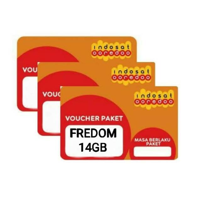 Voucher indosat Fredom 14GB