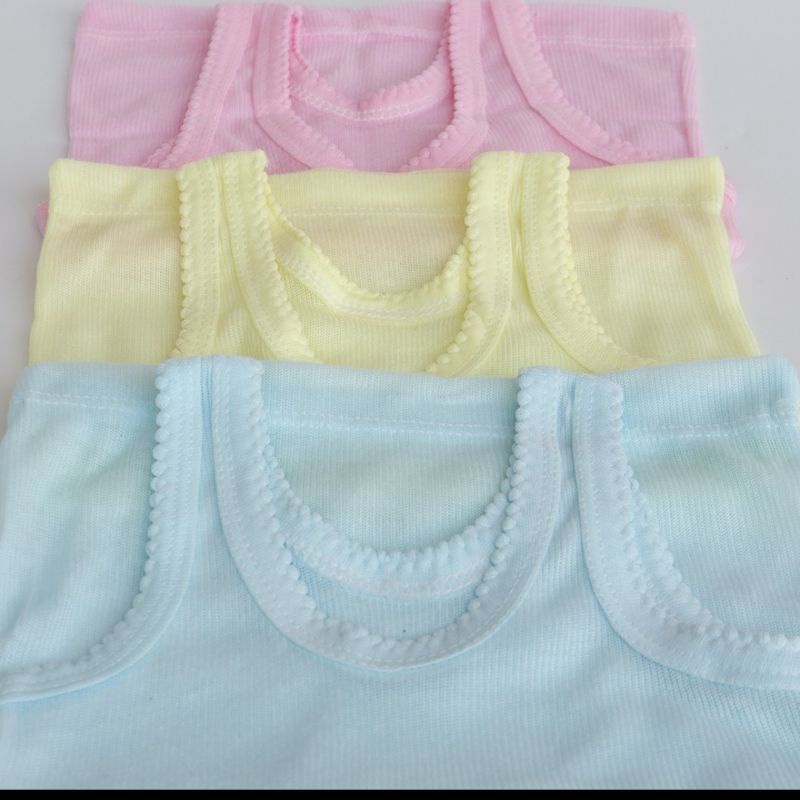 12 pcs Singlet anak warna termurah / kaos dalam bayi warna warni / singlet anak warna merk anisa